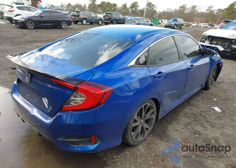 2020 Honda Civic Sport из США, поврежденный, VIN 2HGFC2F86LH580687